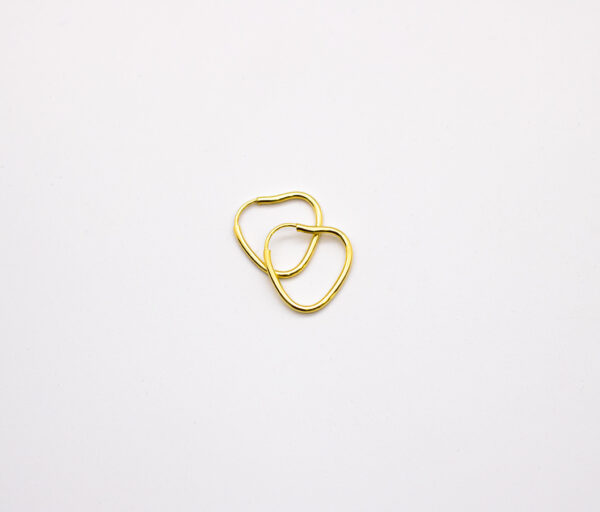 Argola Ouro 18K Coração Fio Redondo - Imagem 3