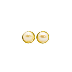 Brinco Ouro 18K Pérola Natural Ninho 8mm