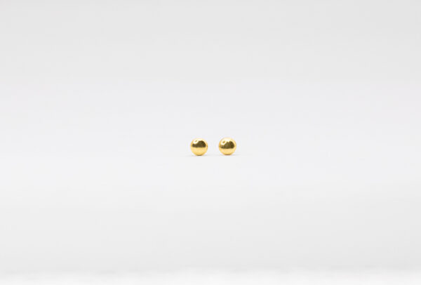 Brinco Ouro 18K Disco C/ Tarraxa Baby - Imagem 2