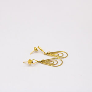 Brinco Ouro 18K Gota Vazada