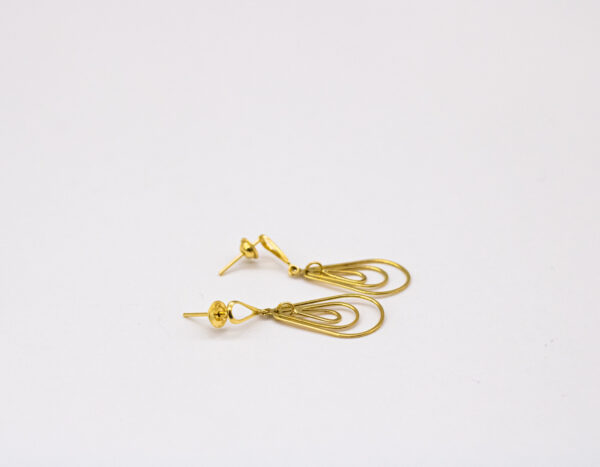 Brinco Ouro 18K Gota Vazada