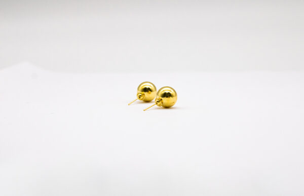 Brinco Ouro 18K Bola 10mm - Imagem 2