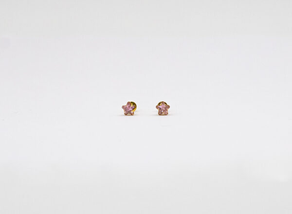 Brinco Ouro 18K Estrela 4mm