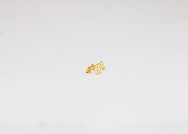 Brinco Ouro 18K Coração Duplo Vazado - Imagem 2