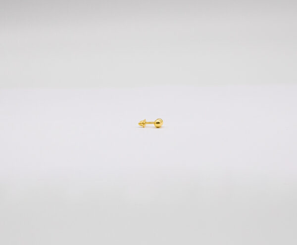 Brinco Ouro 18K Bola 3,5mm - Imagem 2