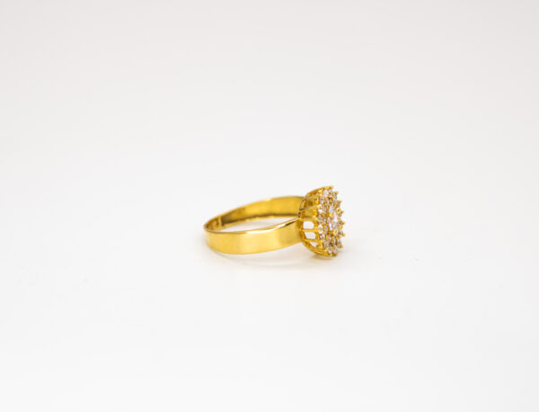 Anel Ouro 18K Chuveiro C/ Zircônias e Cálice - Imagem 3