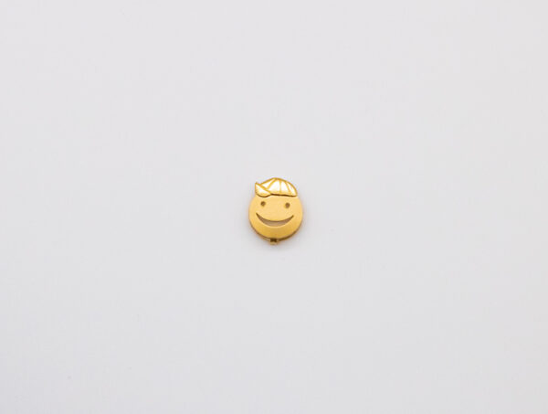 Pingente Ouro 18K  Face Menino C/ Ouro Fosco - Imagem 2