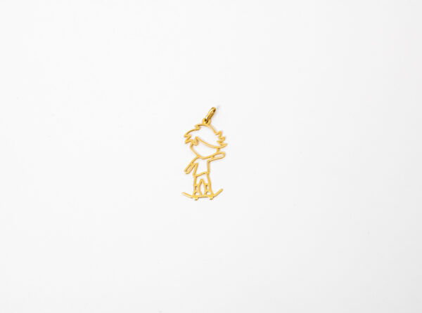 Pingente Ouro 18K Menino Skatista