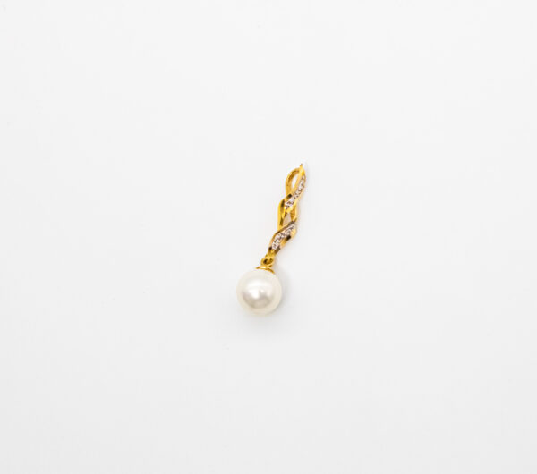 Pingente Ouro 18K C/ Pérola Natural e Ouro Branco - Imagem 3