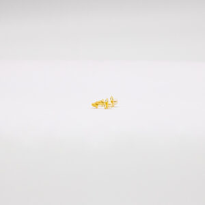 Brinco Ouro 18K Infantil Flor Pérola Natural 3mm