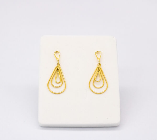 Brinco Ouro 18K Gota Vazada - Imagem 3