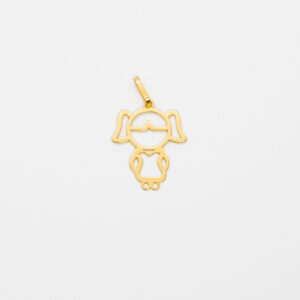 Pingente Ouro 18K Menina/Filha Liso