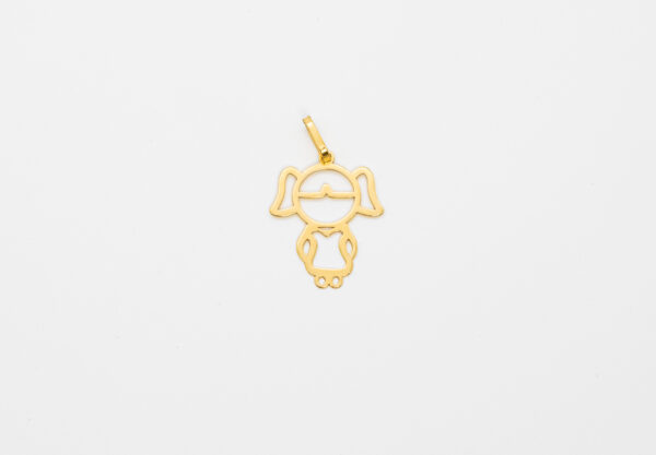 Pingente Ouro 18K Menina/Filha Liso