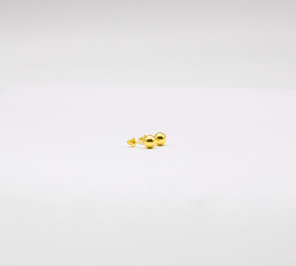 Brinco Ouro 18K Bola 5mm - Imagem 2