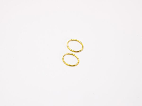 Argola Ouro 18K Oval Fio Redondo - Imagem 3