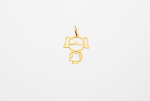 Pingente Ouro 18K Menina/Filha Grande