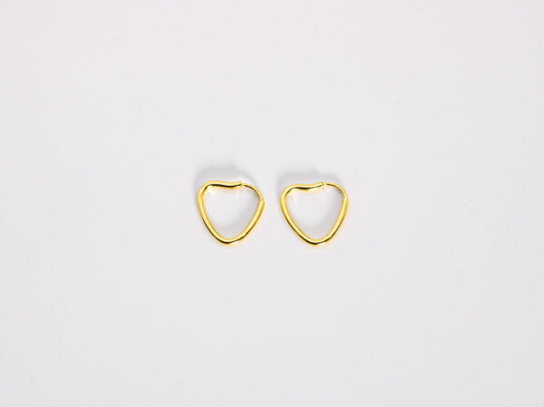 Argola Ouro 18K Coração Pequeno - Imagem 2