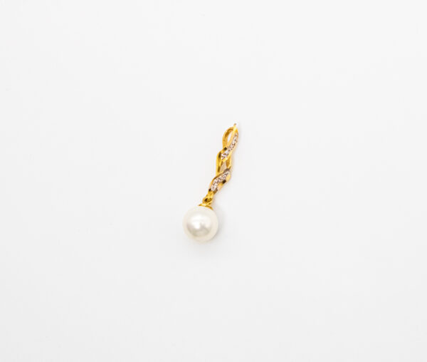 Pingente Ouro 18K C/ Pérola Natural e Ouro Branco - Imagem 2