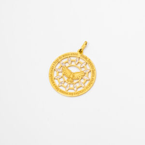 Pingente Ouro 18K Círculo Divino Espírito Santo