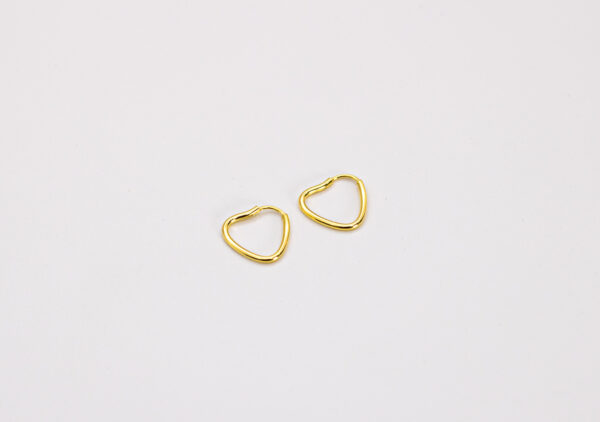 Argola Ouro 18K Coração Pequeno
