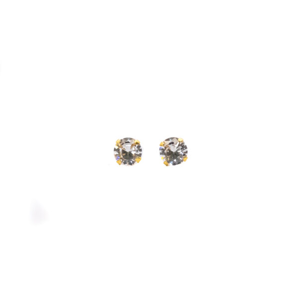 Brinco Ouro 18K Ponto de Luz Zircônia - Imagem 2