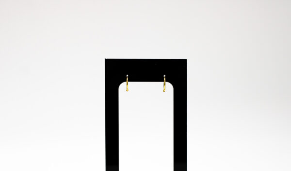 Argola Ouro 18K Pequeno Fio redondo C/ Ouro Branco - Imagem 3
