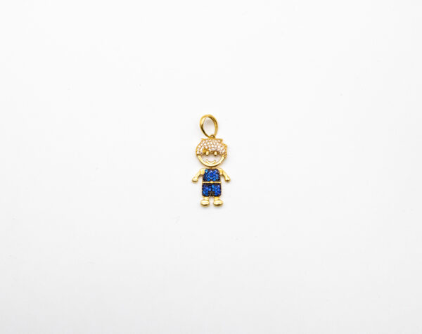 Pingente Ouro 18K Menino/Filho C/ Cabeça Giratória