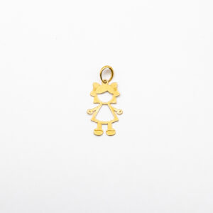 Pingente Ouro 18K Menina/Filha Polido Liso