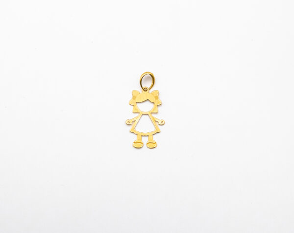 Pingente Ouro 18K Menina/Filha Polido Liso