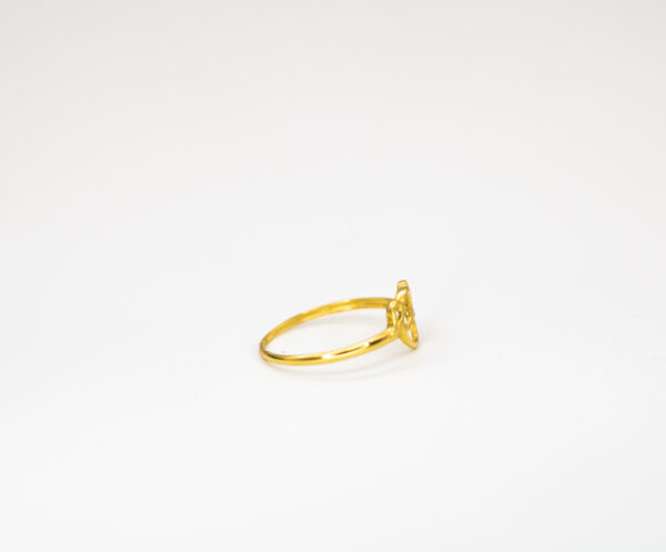 Anel Ouro 18K Menina C/ Detalhe Fosqueado - Imagem 2