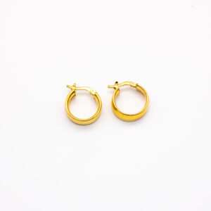 Argola Ouro 18K Redondo Fio 6mm