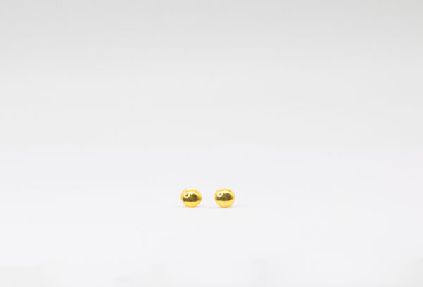 Brinco Ouro 18K Disco C/ Tarraxa Transpassada - Imagem 2