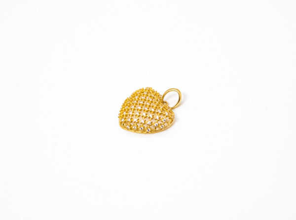 Pingente Ouro 18K Coração Cravejado C/ Zircônias - Imagem 2