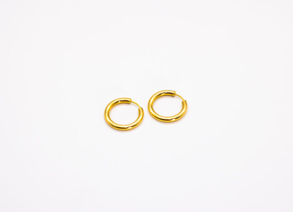 Argola Ouro 18K Redondo C/ Fio Redondo
