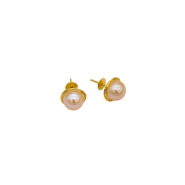 Brincos Ouro 18K Pérola Natural 9mm - Imagem 2