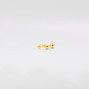 Brinco Ouro 18K Bola 4mm
