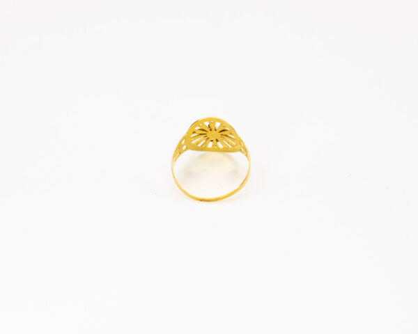 Anel Ouro 18K Divino Espírito Santo Ouro Branco C/ Zircônias - Imagem 2