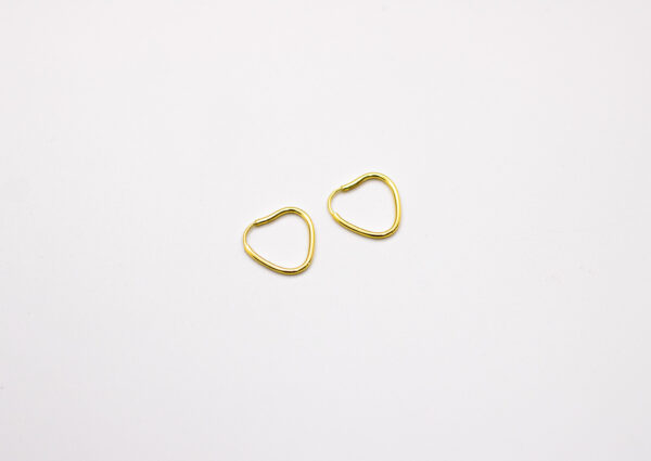 Argola Ouro 18K Coração Fio Redondo
