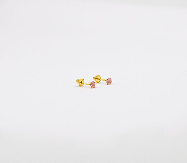 Brinco Ouro 18K Pedra Zircônia 2,5mm - Imagem 3
