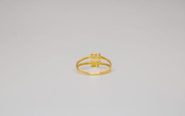 Anel Ouro 18K C/ Escrita "LOVE" C/ Ouro Branco - Imagem 2