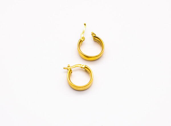 Argola Ouro 18K Redondo Fio 6mm - Imagem 2