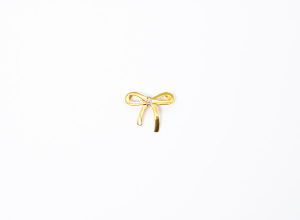 Pingente Ouro 18K Laço C/ Ouro Branco
