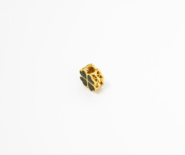Pingente Ouro 18K Berloque Trevo C/ Zircônias Verdes - Imagem 3
