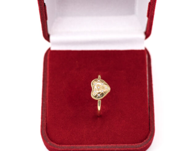 Anel Ouro 18K Coração C/ Zircônias Cravejadas - Imagem 2