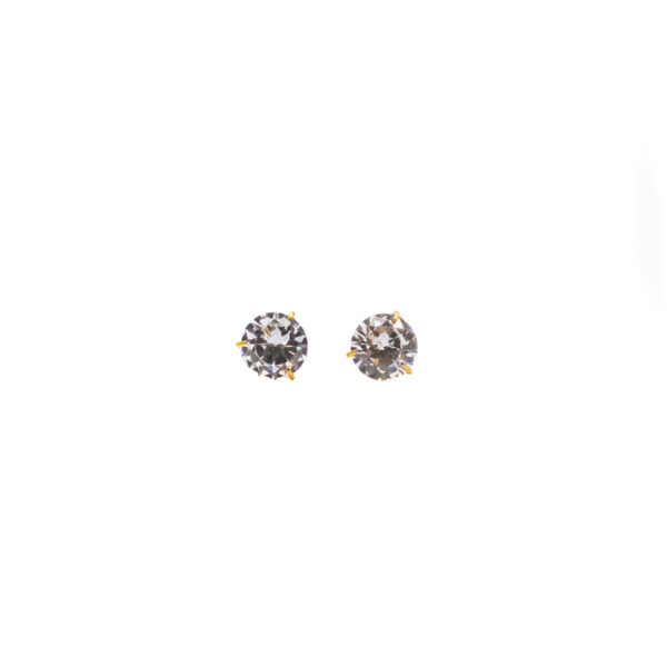 Brinco Ouro 18K Zircônia C/ Cálice - Imagem 2