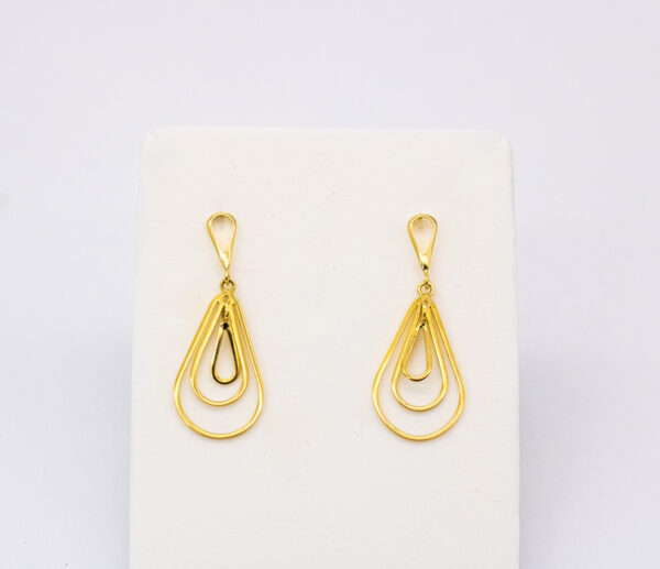 Brinco Ouro 18K Gota Vazada - Imagem 2