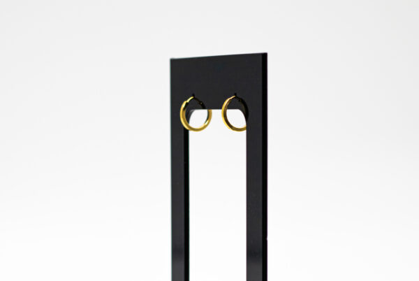 Argola Ouro 18K Redondo Fio Quadrado - Imagem 3
