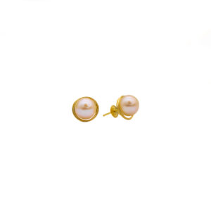 Brincos Ouro 18K Pérola Natural 9mm