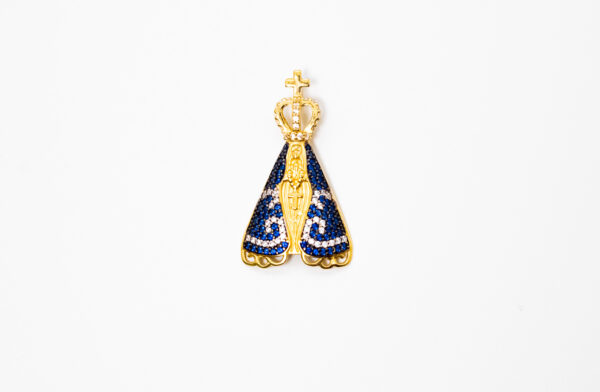 Pingente Ouro 18K Nossa Senhora Aparecida Trabalhado