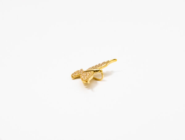 Pingente Ouro 18K Divino Espírito Santo C/ Zircônias Cravejadas - Imagem 2